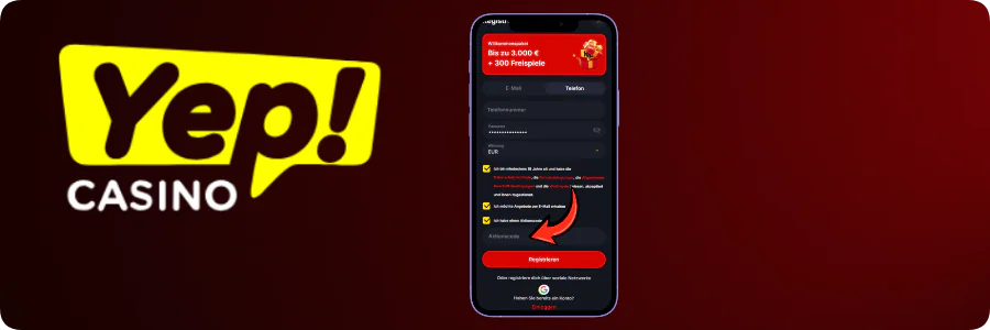 Bonus ohne Einzahlung Yep Casino
