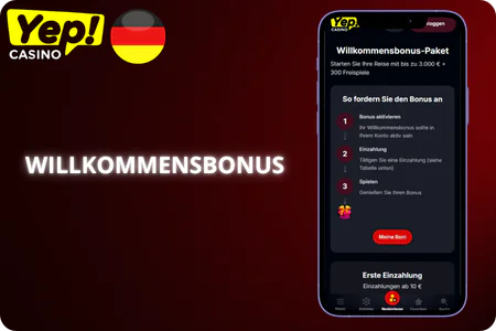 Willkommensbonus Yep Casino