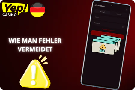 Yep Casino Registrierungsfehler vermeiden Tipps Übersicht