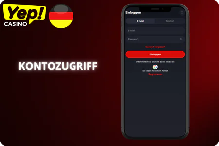 Kontozugriff Yep Casino